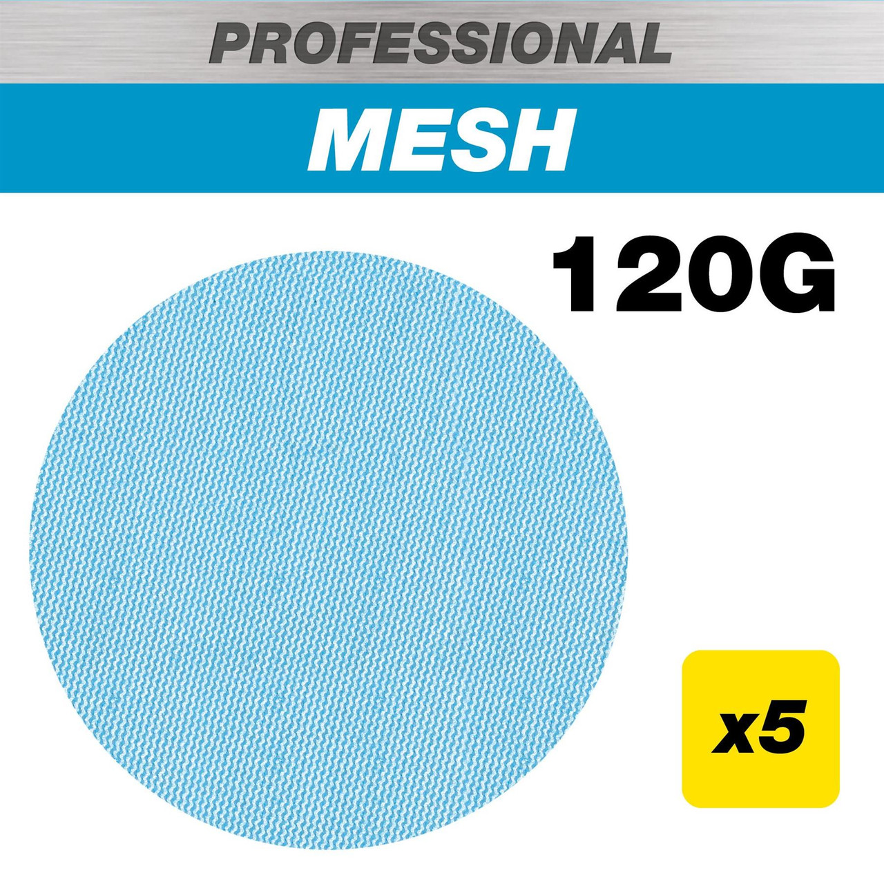 Trend AB/125/120P - 125mm 120G Pro Mesh Random Orbital Sanding Disc, 5 Pack