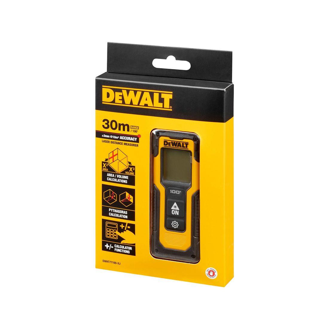 DeWalt DWHT77100-XJ Laser Line Distance Measurer 30m – Includes 2× AAA Batteries