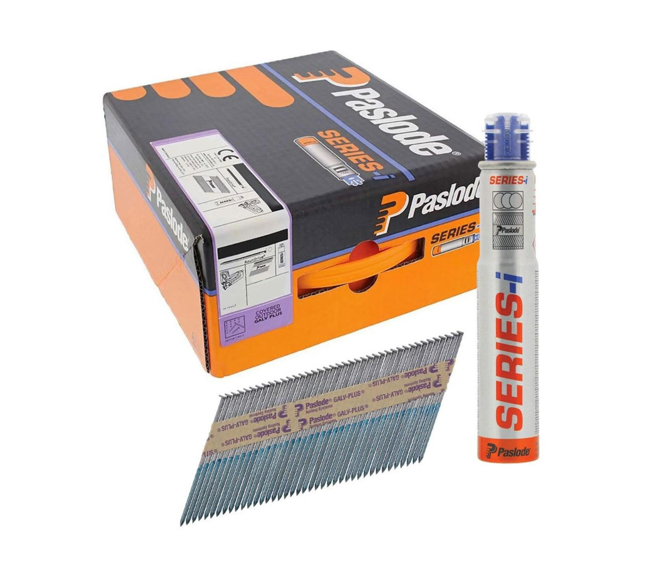 Paslode 141077 3.1mm x 90mm Galv-Plus Smooth Nails – 1100 Pack + 1 Fuel Cell (360Xi / IM360Ci Compatible)