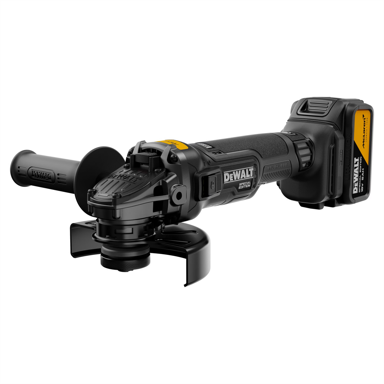 Dewalt X McLaren F1 DCG45MP1T 18V XR Brushless 125mm Angle Grinder – 1 x 5.0Ah Kit with Charger & Case