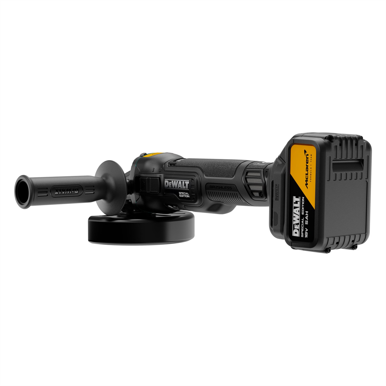 Dewalt X McLaren F1 DCG45MP1T 18V XR Brushless 125mm Angle Grinder – 1 x 5.0Ah Kit with Charger & Case