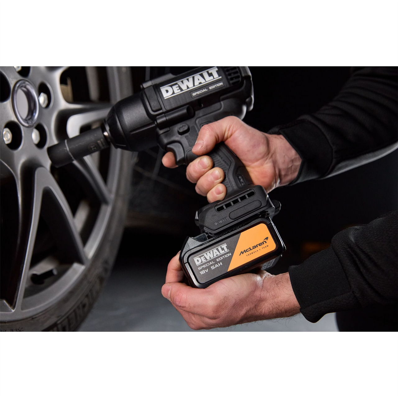 Dewalt X McLaren F1 DCF99MP1T 18V XR Brushless 1/2" Hog Ring Impact Wrench – 1 x 5.0Ah Kit with Charger & TSTAK