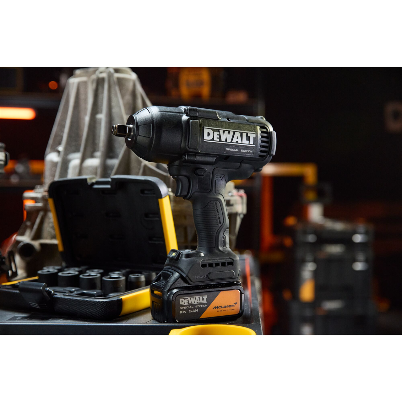 Dewalt X McLaren F1 DCF99MP1T 18V XR Brushless 1/2" Hog Ring Impact Wrench – 1 x 5.0Ah Kit with Charger & TSTAK