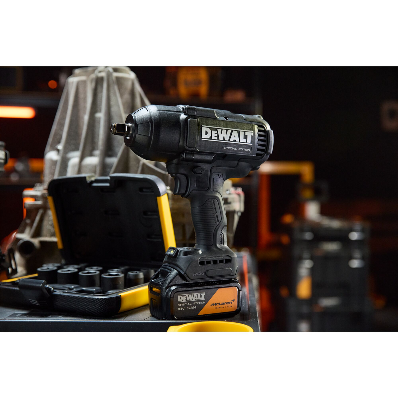 Dewalt X McLaren F1 DCF99MP1T 18V XR Brushless 1/2" Hog Ring Impact Wrench – 1 x 5.0Ah Kit with Charger & TSTAK