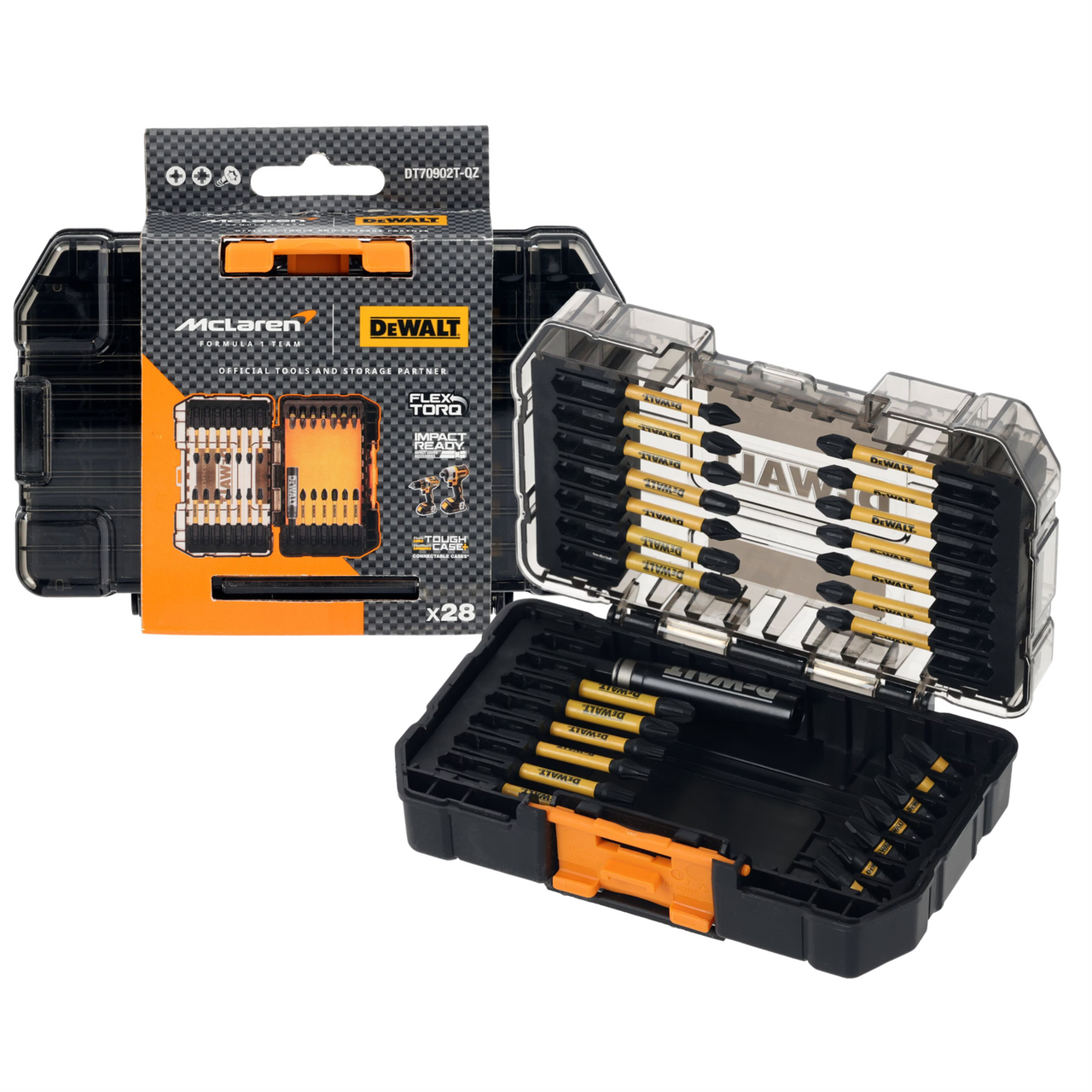 Dewalt X McLaren F1 DT70902T-QZ Team Special Edition 28 Piece Small Tough Case Bit Set