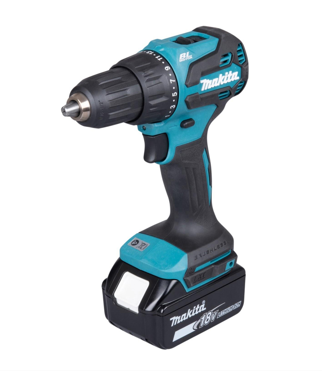 Makita DLX2537ST 18V LXT Brushless Combo Kit DHP490 Combi Drill & DTD157 Impact Driver with 2x 5.0ah Batteries