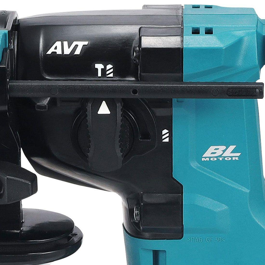 Makita DHR183RTWJ 18V LXT SDS+ Rotary Hammer Drill 18mm Inc 2 x 5.0Ah Batteries, DX16 Dust Extractor & Case