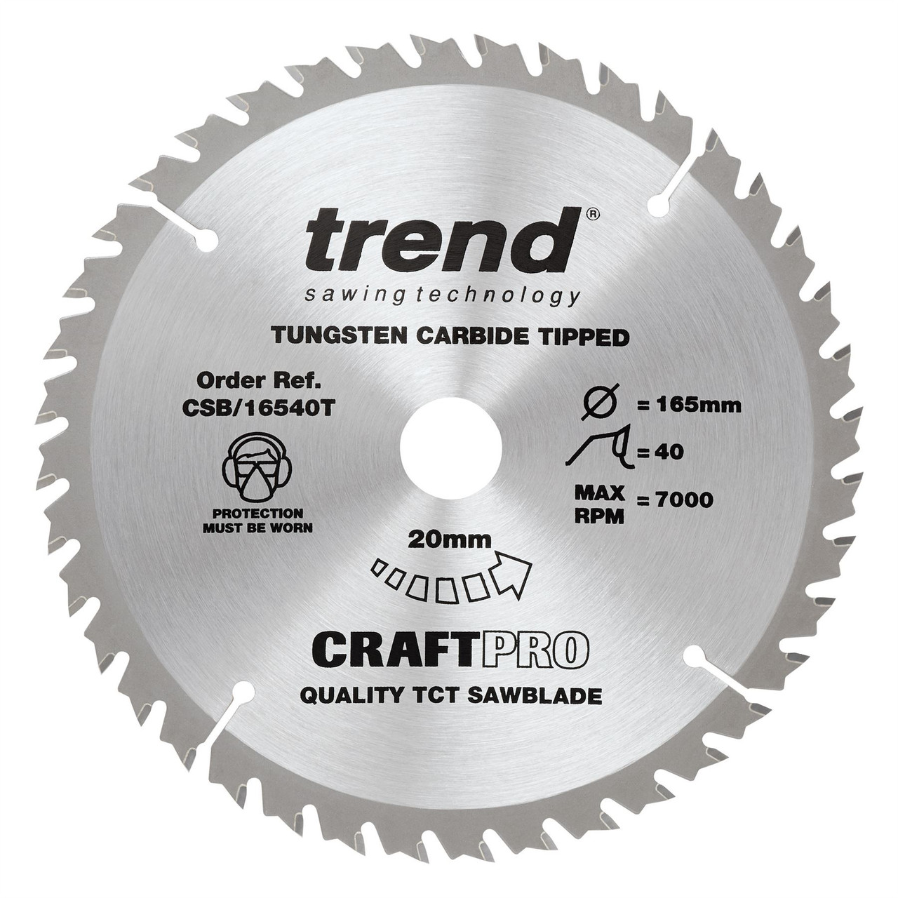 Trend 165mm Craft Saw Blades for all Finishes Pack of 3 CSB/165/3PK/B