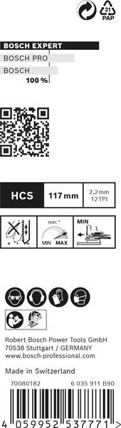 Bosch 2608900553 T 308 B EXPERT Wood Jigsaw Blades 117mm – 100 Pack