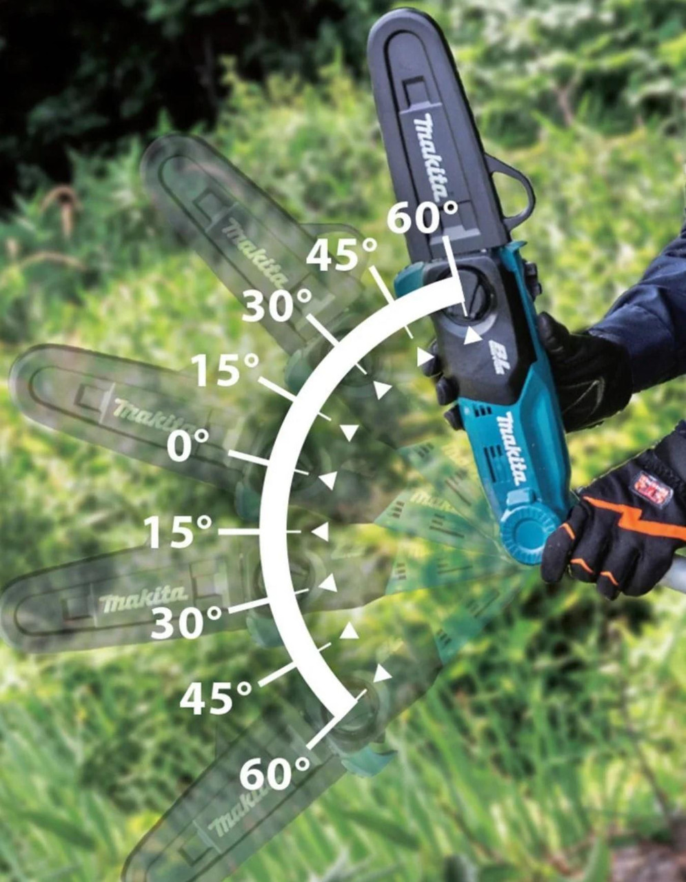 Makita DUA200RT 18V LXT Brushless 200mm Extendable Pole Saw 5.0Ah Kit