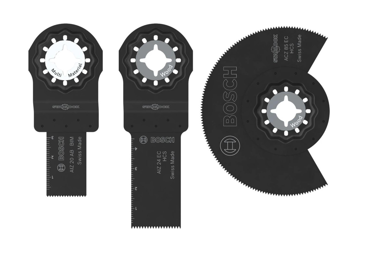 Bosch 2608669333 Wood and Soft Metal Blade Set, 3 Pieces