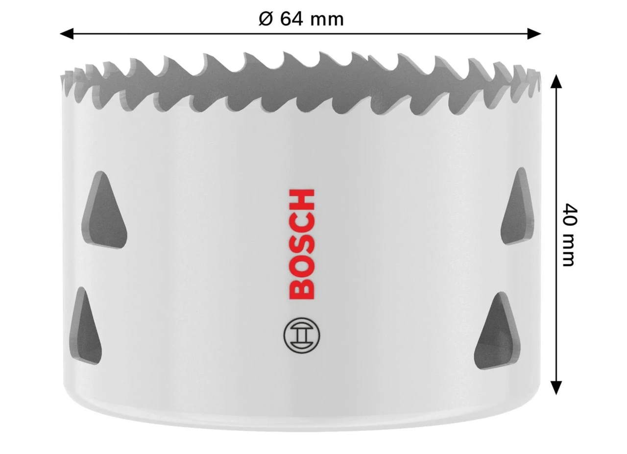 Bosch 2608594588 Multi Material Threaded Hole Saw, 64 x 40 mm