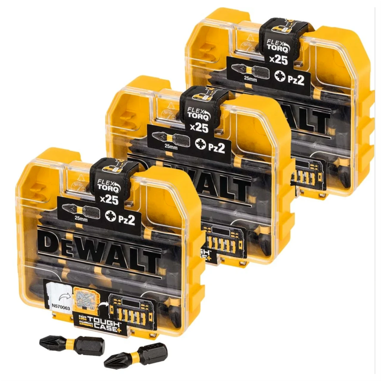 DeWalt DT70556T-QZ Pz2 25mm Torsion Tic Tac Pack Of 3