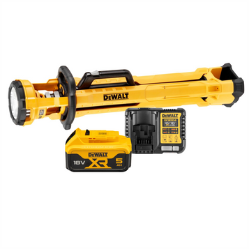 DeWalt XR 18v Tripod Work Light Lamp LED DCL079 with charger and 5.0ah Battery