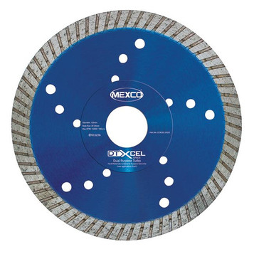 Mexco DTXCEL12522 125MM 22.23MM Bore Dual Purpose-Turbo XCEL Grade Diamond Blade