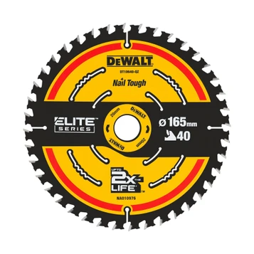DeWalt DT10640 165mm 40T ELITE Extreme Framing Circular Saw Blade