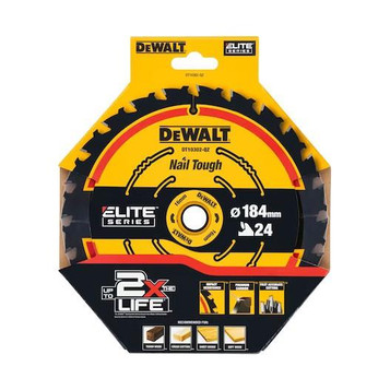 DeWalt DT10302QZ Elite Framing Circular Saw Blade 184 x 16mm x 24T