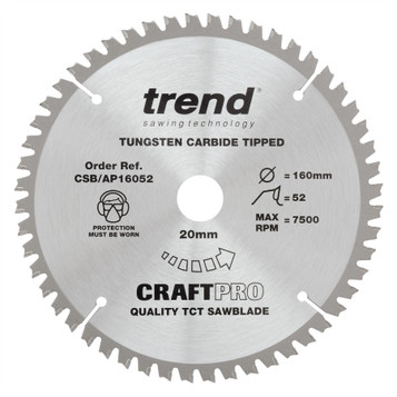 Trend CSB/AP16052 Craft Sawblade for Aluminium and Plastics