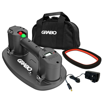 Grabo Pro Cordless Professional Vacuum Lifter Suction Pad with Digital Display c/w Battery in Carry Bag