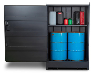 Armorgard DB2S 2 Drum Enclosed DrumBank with Shelf