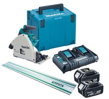 Makita DSP600 Twin 18V Plunge Saw Kit with Guide Rails