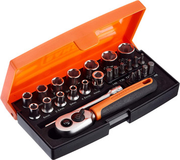 Bahco BAHSL25 SL25 Socket Set 25-Piece 1/4-Inch Drive