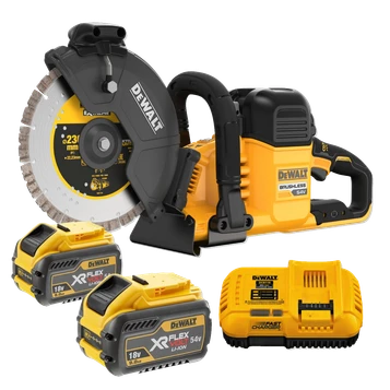 DEWALT DCS691X2-GB 2x9Ah 54v XR Flexvolt 230mm Cut-Off Saw - Includes Diamond Blade