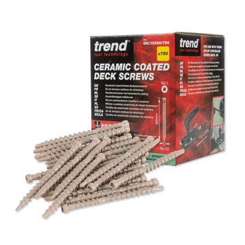 TREND DK/10X60/750 Ceramic-Coated Deck Screws No.10 x 60mm (750 pack)