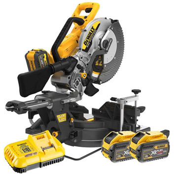 DeWalt DCS781X2-GB 54V XR Flexvolt 305mm Slide Mitre Saw - 2 x 9.0Ah