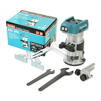 Makita DRT50ZX4 18V LXT Cordless Brushless Laminate Router Trimmer + Guide DRT50Z