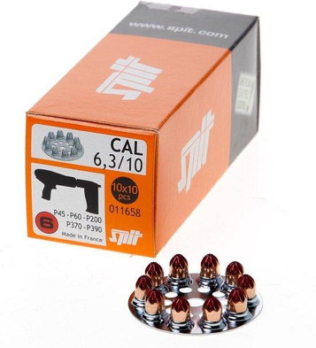 Spit P370 Red Disc Cartridges for High-Strength (100pc) - 011658 