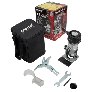 Trend T1ETS - 710W ¼” Trim Router 240V in Storage Bag