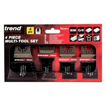 Trend 4 Piece Universal Oscillating Multi Tool Blade Set MTB/SET/4