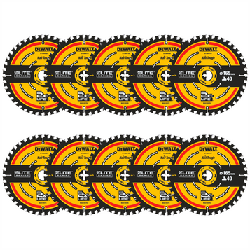 DeWalt DT10640 165mm 40T Extreme Framing Circular Saw Blade (10 Pack)