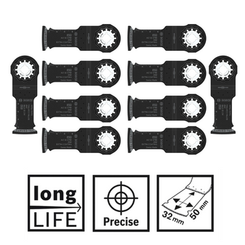 Bosch PRO Starlock AIZ 32 APIB BIM Multi Material Plunge Cut Multitool Saw Blade 32mm x 50mm 10 Pcs 2608669068