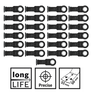 Bosch PRO Starlock AIZ 32 APIB BIM Multi Material Plunge Cut Multitool Saw Blade 32mm x 50mm x25 Pcs 2608669069