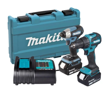 Makita DLX2539ST 18V LXT Brushless Combo Kit DHP490 Combi Drill & DTD157 Impact Driver with 2x 5.0ah Batteries