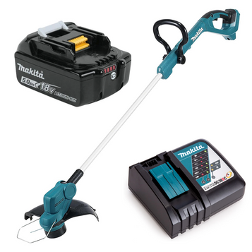 Makita DUR193RT 18V LXT Cordless Grass Line Trimmer Strimmer Kit Inc 5.0Ah Battery & Charger