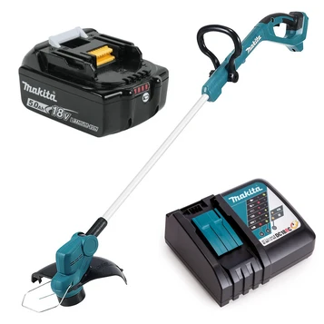 Makita DUR193RT 18V LXT Cordless Grass Line Trimmer Strimmer Kit Inc 5.0Ah Battery & Charger