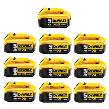 Dewalt DCB184 18V XR li-ion Battery 5Ah - 10pack