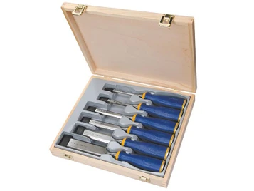 IRWIN Marples MS500 ProTouch All-Purpose Chisel Set, 6 Piece 6, 10, 12, 19, 25, & 32mm