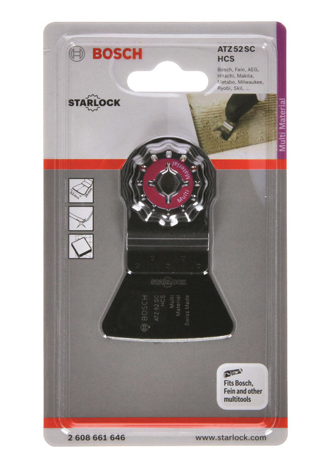 Raschietto Bosch Starlock Per Multimateriale - ATZ 52 SC, Per Rimozione Colla E Malta, Accessorio Multiuso - Foto 4