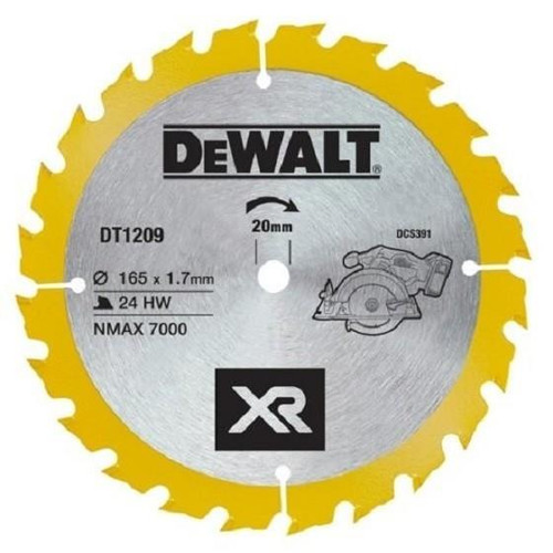 x 24T DeWalt Blade DCS391 DT1209 fits 20mm Circular x 165mm Saw