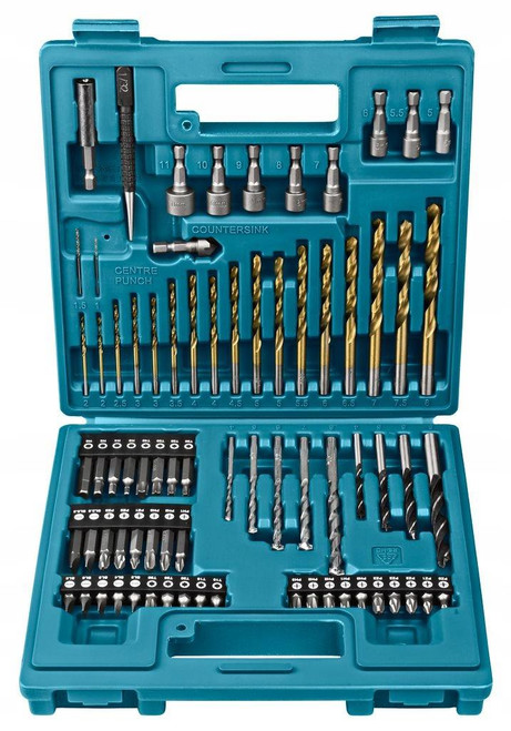 Makita 75 Piece Screwdriver Drill Bit Set Masonry HSS Wood
