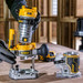 DeWalt DCW604NT-XJ 18v XR Li-ion BRUSHLESS Router/Trimmer Bare Unit with Extra Bases