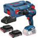 Bosch GSB 18V-55 18V Brushless Combi Drill with 2x 2.0Ah Batteries, Charger & L-Boxx - 06019H5370