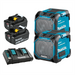 2 x Makita DMR203 18v Bluetooth True Wireless StereoJobsite Speaker Kit with 5.0 Ah Batteries
