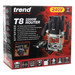 Trend T8EK 240V 1/2in 2200W Router 80mm Deep Plunge Cut Router Table Compatible