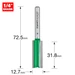 Trend Two Flute Cutter 12.7mm diameter C022X1/4TC