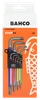 Bahco C1997LM/9P Metric Long Ball End Coloured Hex L-Key Set, 9 Piece